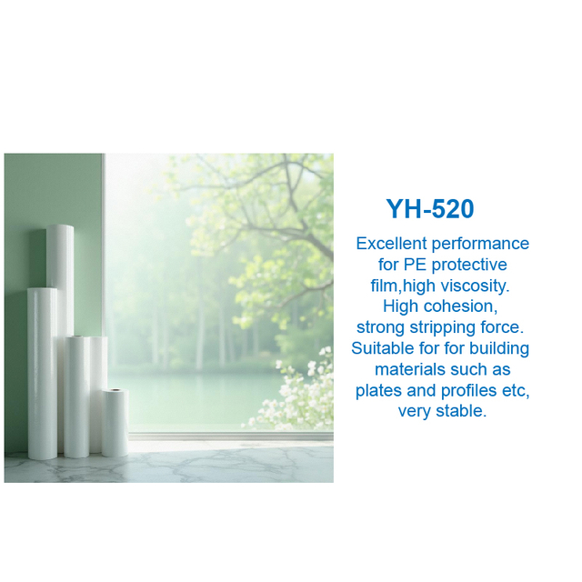 Adhésifs à base d'eau YH-520 pour films protecteurs PE de matériaux de construction